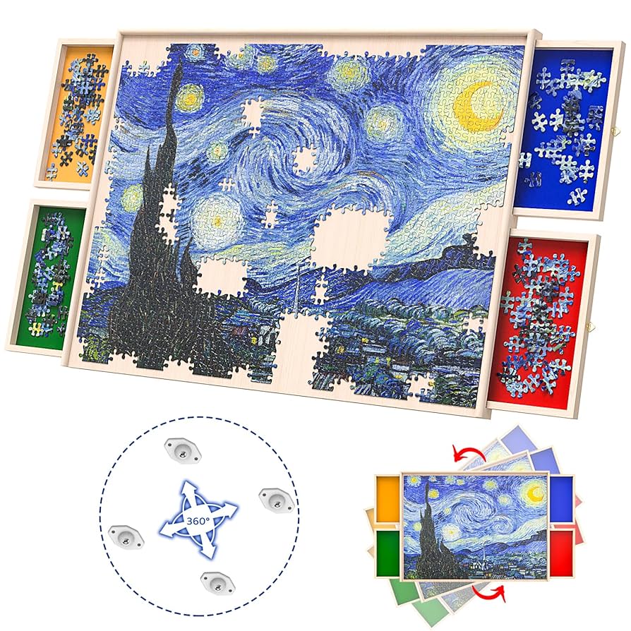 Amazon.com: Rotatable 360-Degree Wheels Puzzle Board with
